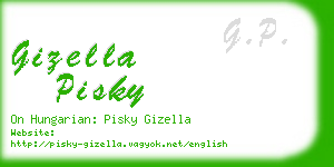 gizella pisky business card